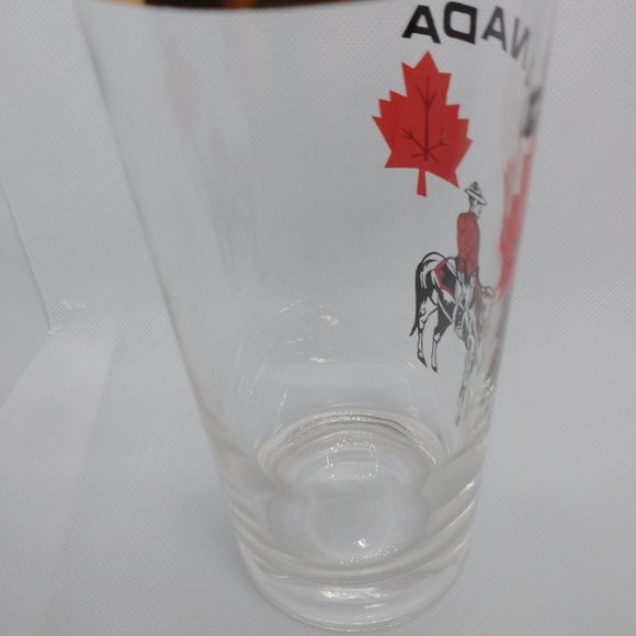 Canadian Collectible Clear Drinking Glass with Gold Rim - Great Condition - Picture 5 of 10